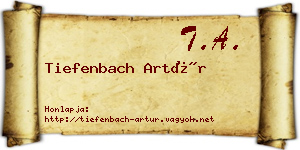 Tiefenbach Artúr névjegykártya